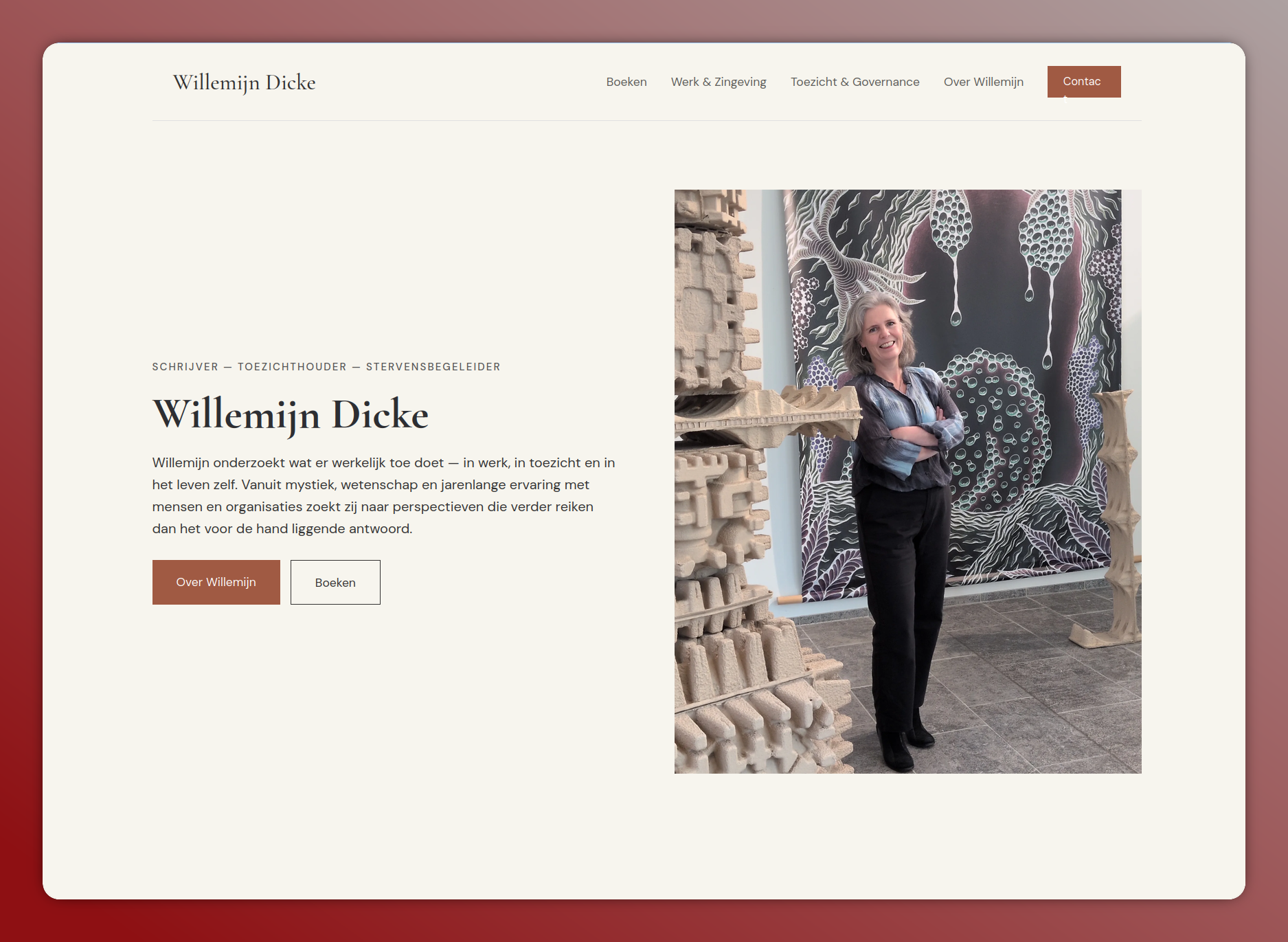 Willemijn Dicke; schrijver, toezichthouder en stervensbegeleider